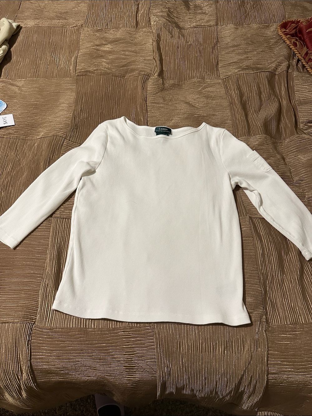Lauren Ralph Lauren Ribbed Long Sleeve  Top